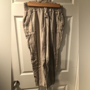 Pull on linen blend pants